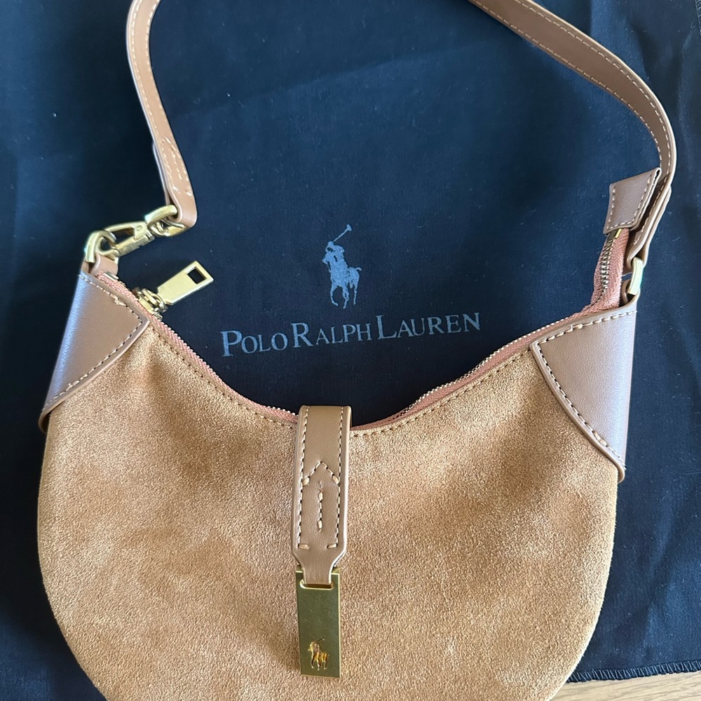 Mini Polo ID Suede Shoulder Bag